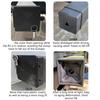 Practical Campers Square Bumpers Caps 2Pieces Easy Installation Designs for Standard 4Inch Bumpers Black Finish