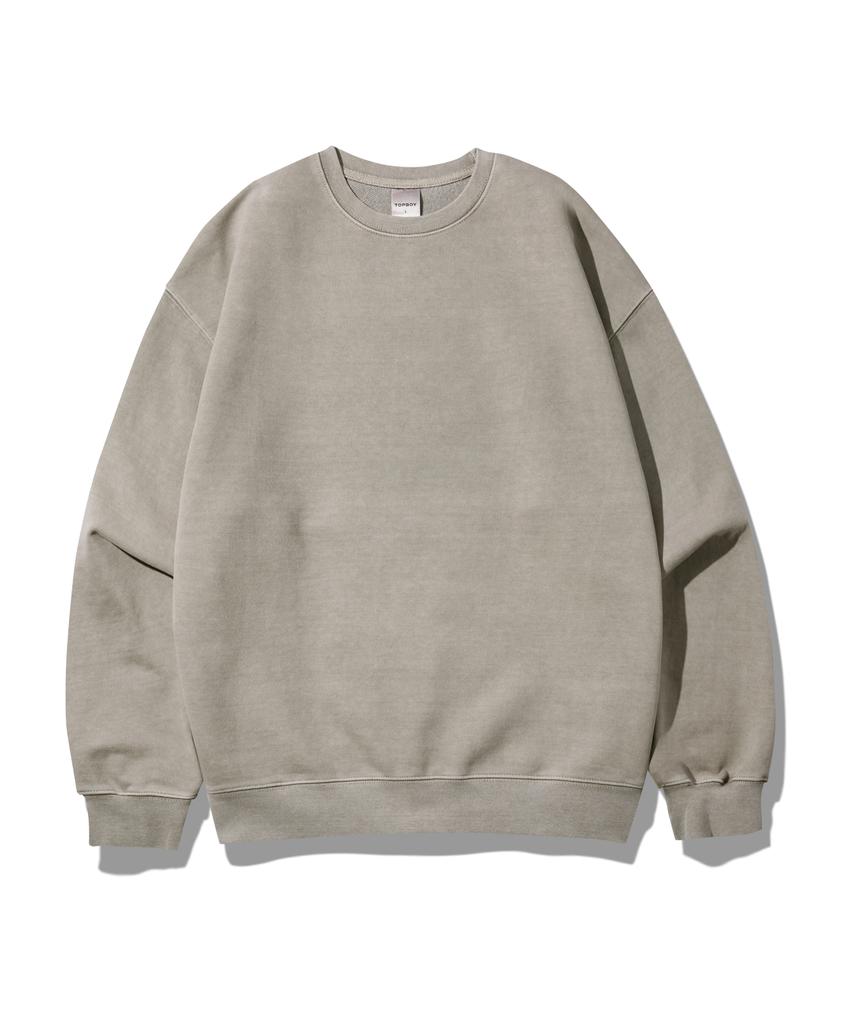 TOPBOY Heavy Duty Pigment Oversized Sweatshirt Light Brown
