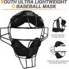 Baseball Catcher Mask Umpire Mask,Full-Face Protection Mask for Baseball,Lightweight Secure Fit Provides Maximum Protection and Comfort – Does Not