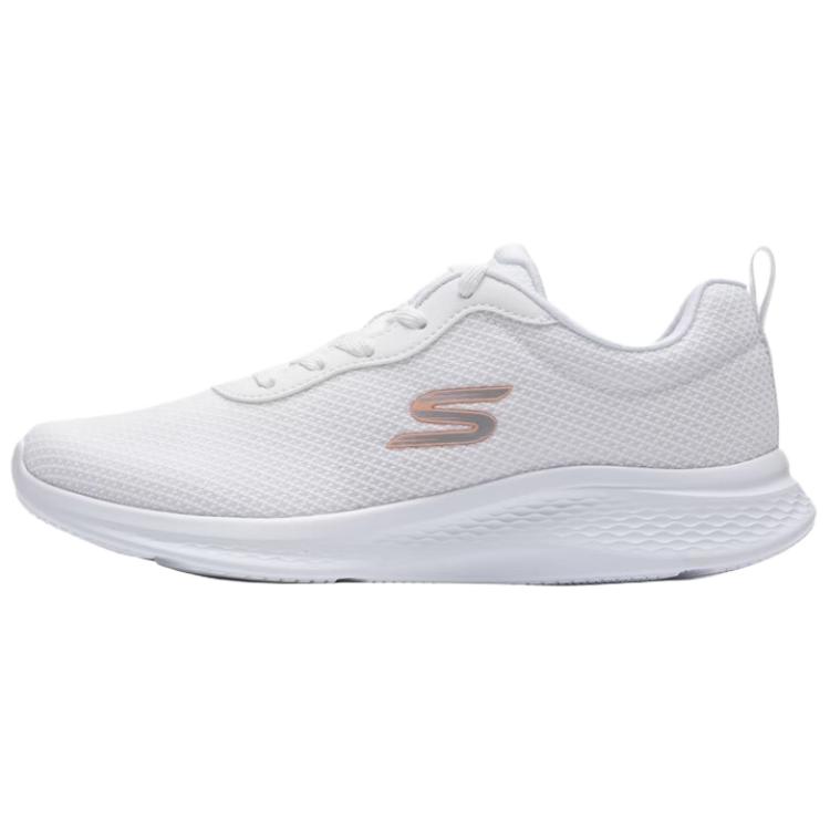 Skechers Women's White Skech-Lite Pro 2.0 Comfortable Fabric Synthetic Leather Low-Top Running Shoes Sneaker 150627-Wht Cm