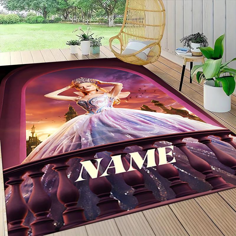 Custom Name "Magical Fantasy Dress" Carpet Rug Customizable Soft Washable Anti-Slip Home Living Room Sofa Mats Personalized Rug. 0909330