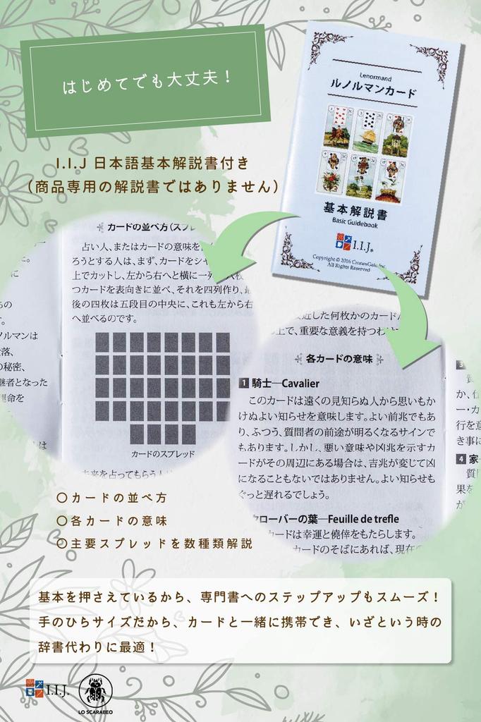 I.I.J Lenormand Cards, Art Nouveau Lenormand Oracle Cards, Fortune Telling, with Japanese Instructions, Authentic