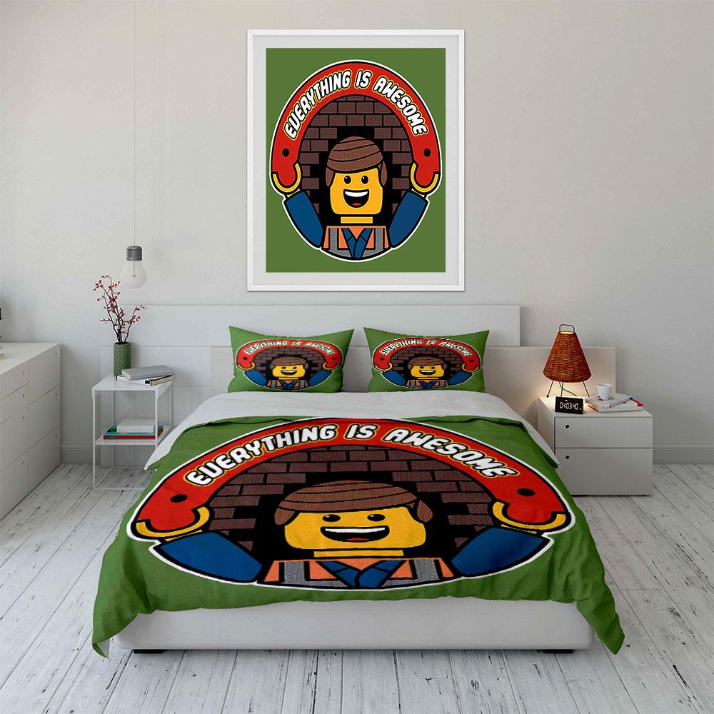 Alles Ist Super Design Bettwäsche Bettbezug Set Bettbezug Kissenbezüge (1*Bettbezug 2*Kissenbezüge, ohne Bettdecke)