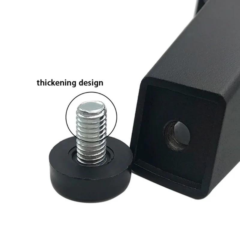 4 Stück verstellbare Möbelbeine aus Metall für Sofa, Bett, TV-Schrank, schwarze Möbelfüße, dicke Aluminiumlegierung, Tisch- und Schrankfüße