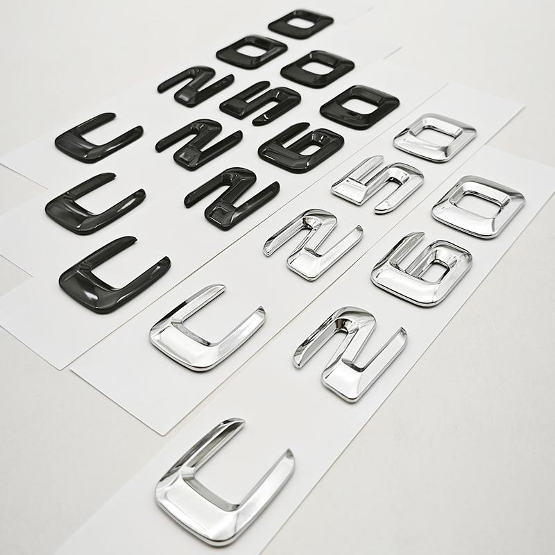 3D ABS Car Letters Logo C200 C250 C260 4MATIC Rear Trunk Badge Emblem Sticker For Mercedes Benz C Class W206 Tail Accessories IL1