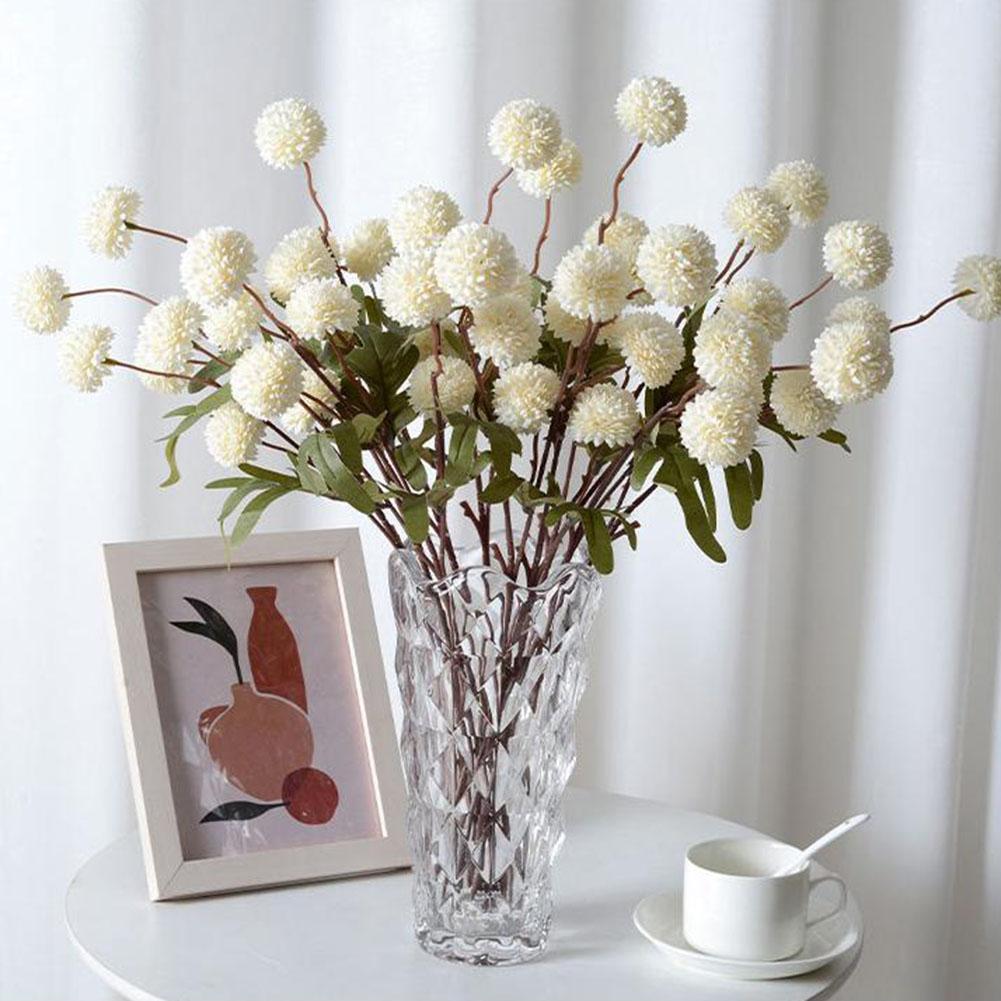 Silk Flower Artificial Plant Blue Brown Home Decoration 5 Heads Artificial Plant Hotel Decoration Orange Purple