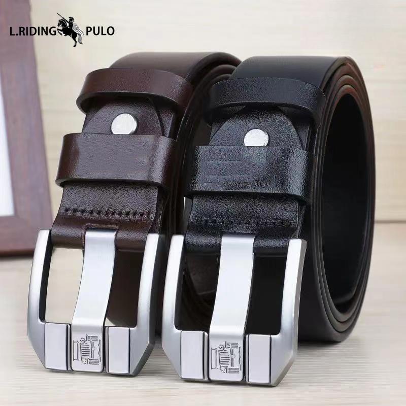 Men's Belt Pin Buckle Genuine Leather Business Leather Youth Belt Daily Buckle Men's Belt Casual Belt