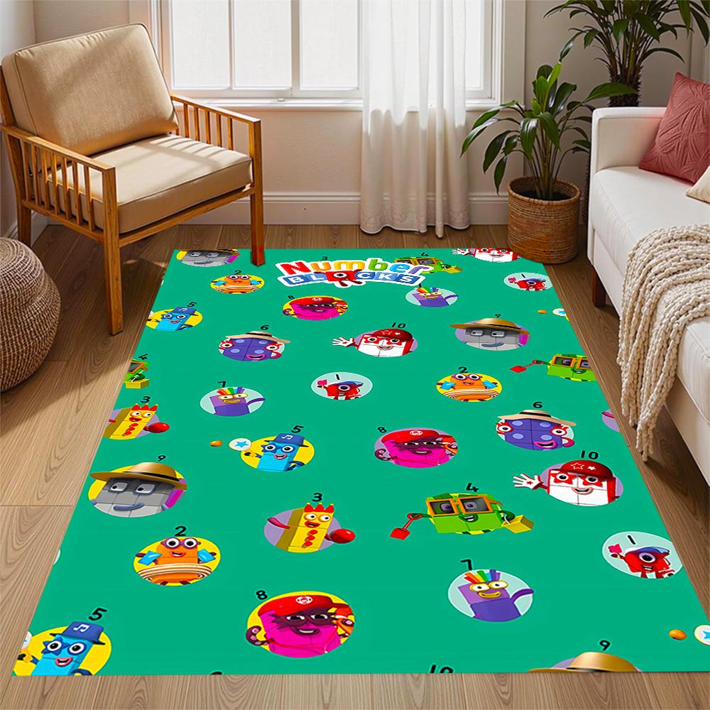 Tappeto Avventura con Blocchi Numerici Tappeto da Pavimento Tappeto per Ufficio Perfetto per Corridoio Aree Gioco Stanza del Dormitorio Decorare la stanza Tappeto Antiscivolo Decorare Uffici