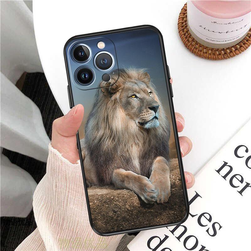 

Применимый чехол для мобильного телефона iPhone16, новый чехол для мобильного телефона с изображением льва и животного, чехол для телефона с изображением льва iPhone11