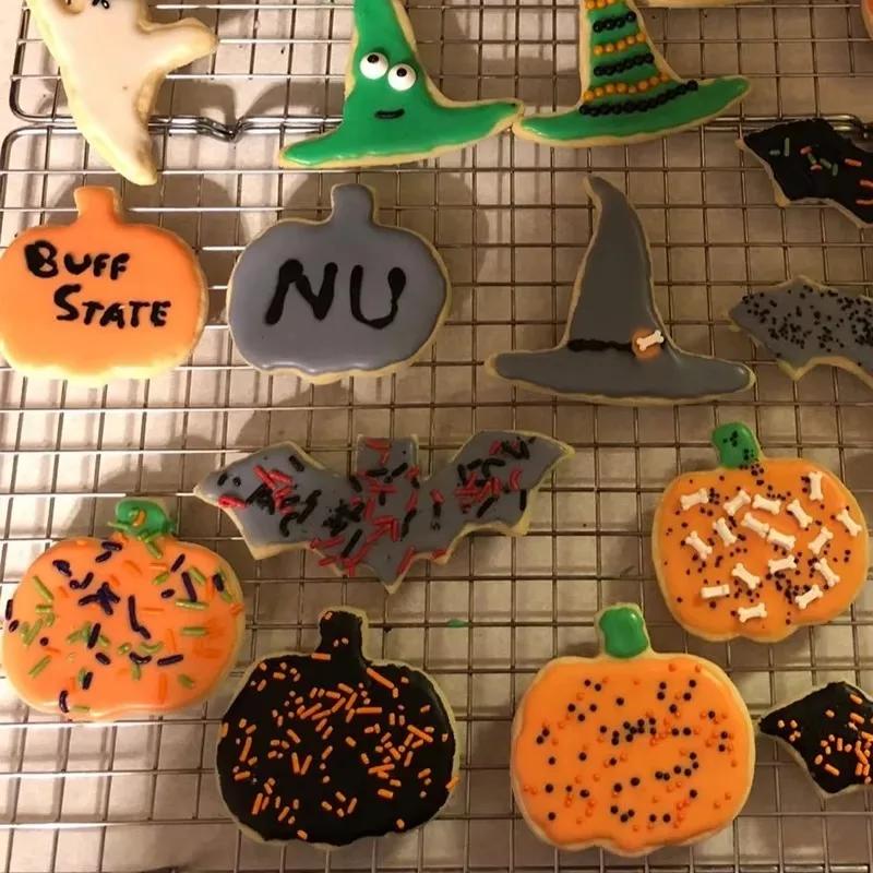 12PCS/Set Halloween Cookie Mold DIY Printing Biscuit 3D Bat Hat Cat Shapes Cake Stencils Durable Easy Clean Kitchen Baking Tools