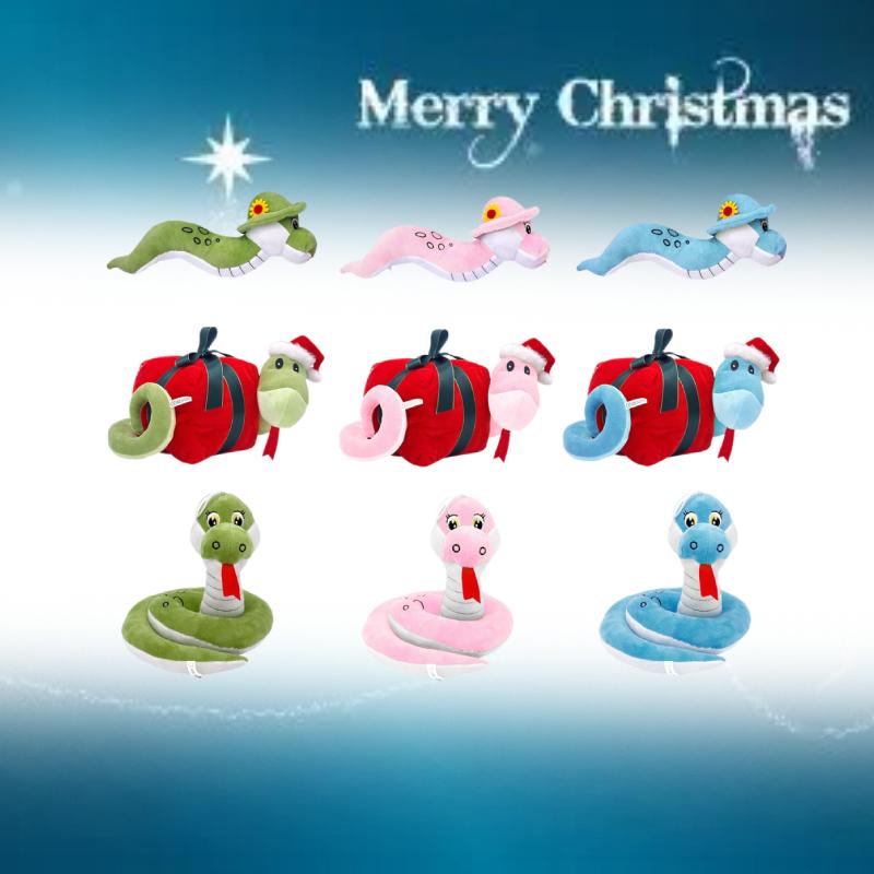 Snake Christmas Zodiac Doll Plush Toy Stuffed Animal Pp Cotton Gift Festive