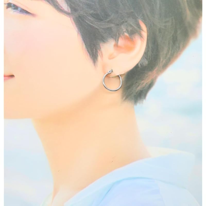 [Petit-Germe] Petit-Germe Creolen Edelstahl 316L 15mm silberfarben P1026