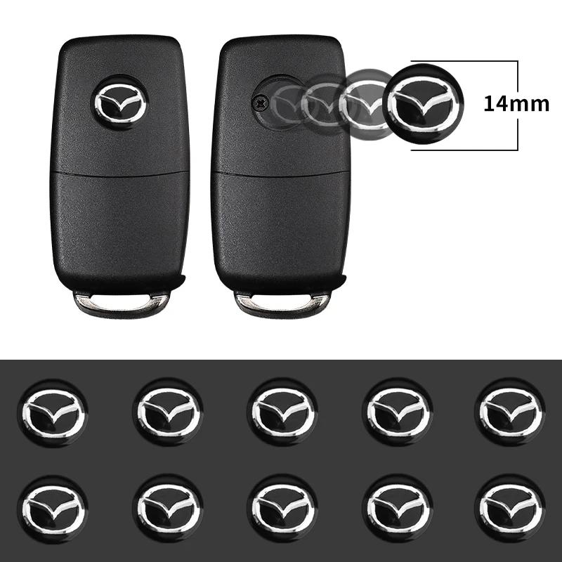 14mm Car Styling Remote Control Key Emblem Stickers For Mazda 6 3 CX5 5 2 323 CX7 MX30 CX30 CX3 CX9 MX5 Atenza Axela Demio Goods