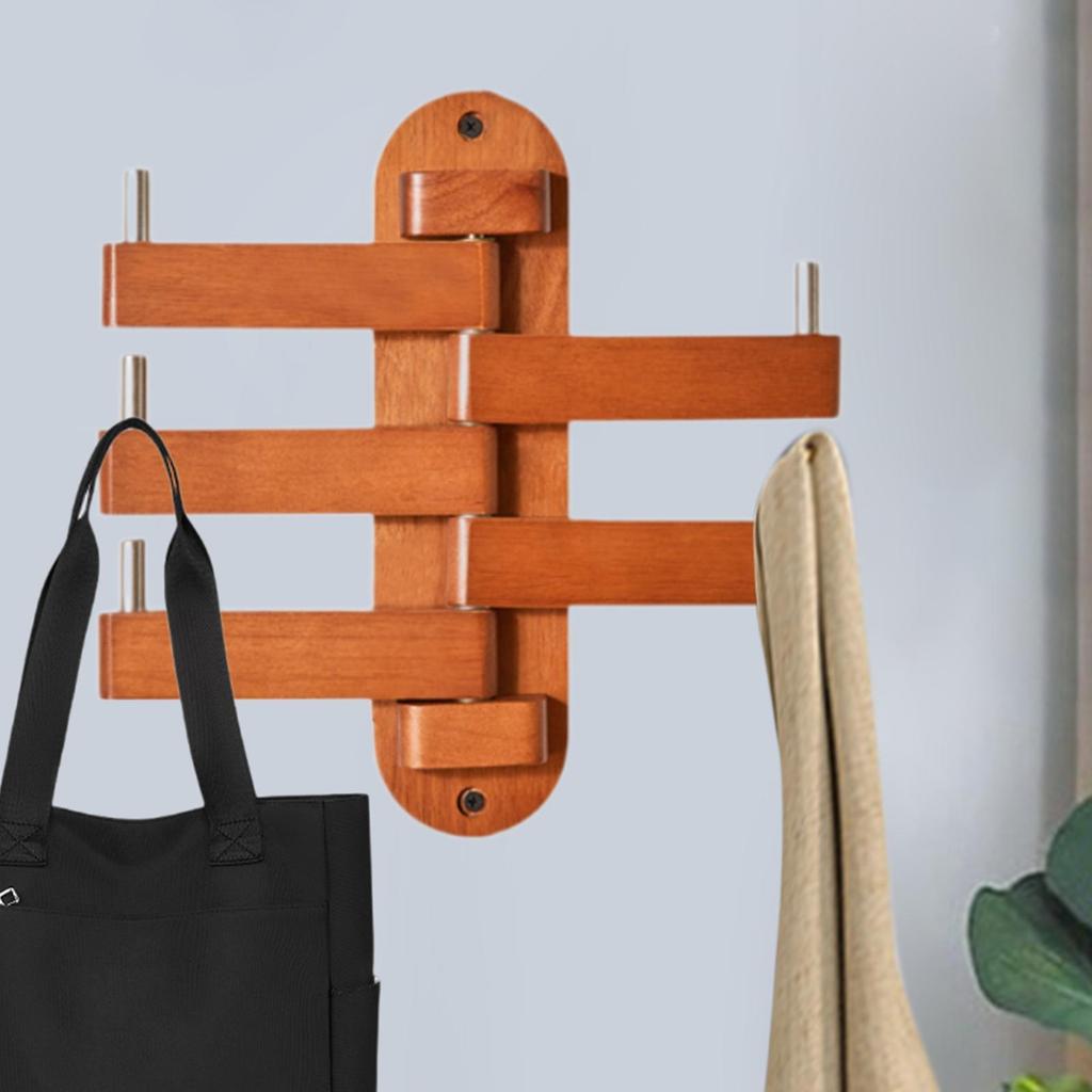 Wall Mounted Coat Hooks Minimalist Wood for Scarves Bag Apartment
