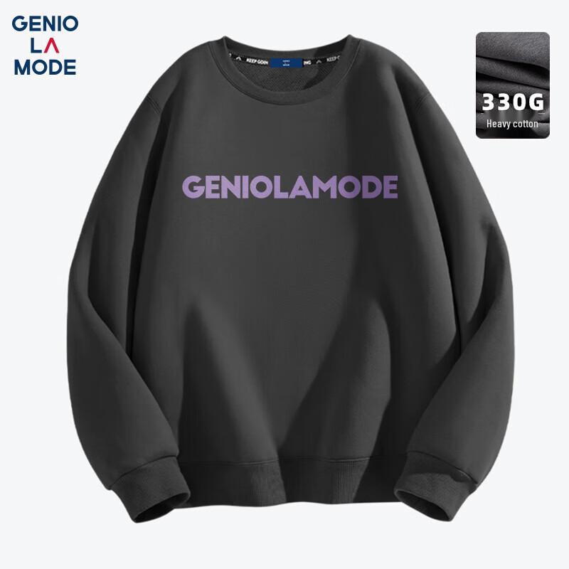 

GENIOLAMODE Men s Letter Logo Crewneck Sweatshirt XL