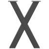 Vidaxl Dining Table Legs, 2 Pcs, Anthracite, 50X(72-73) Cm, Steel