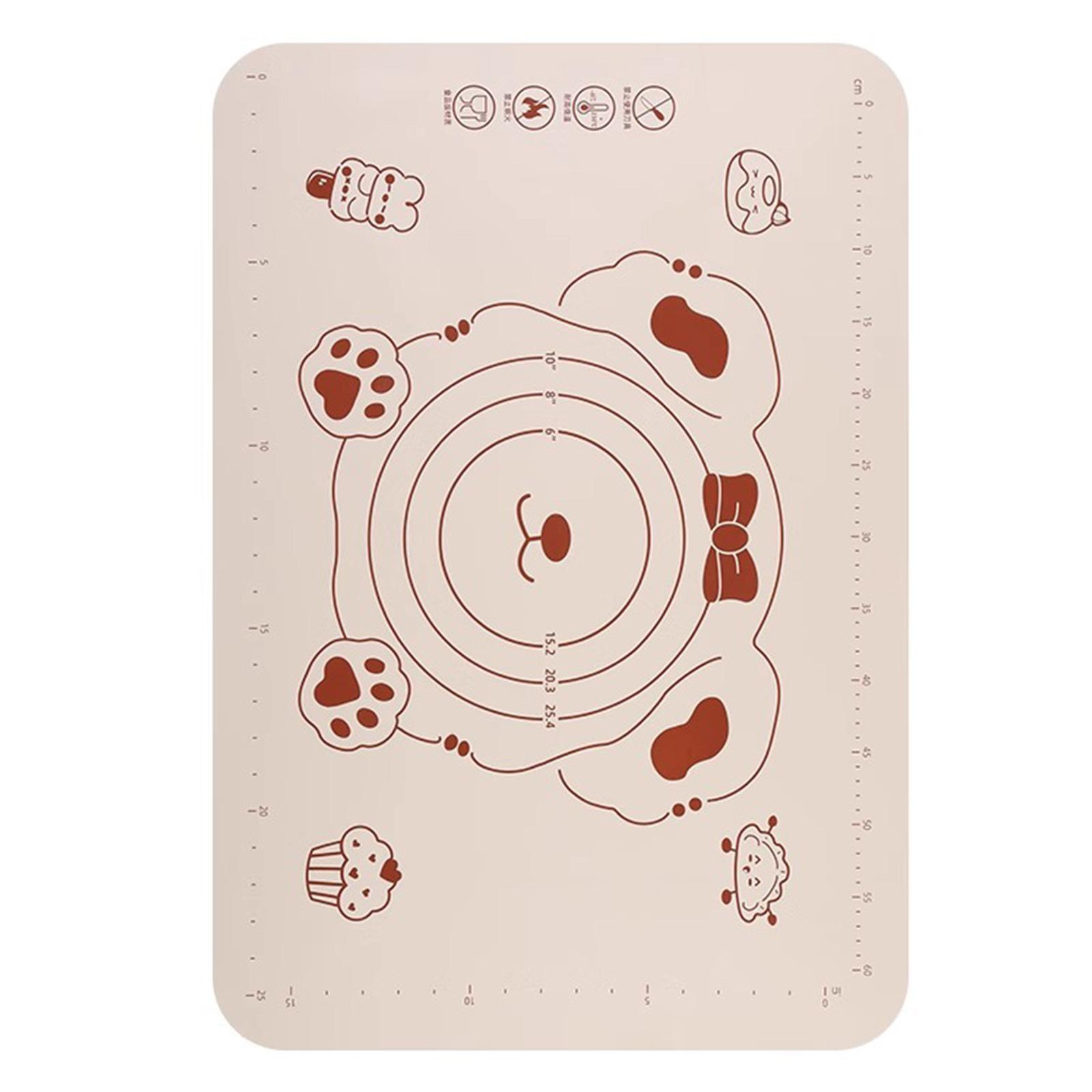 

Большой силиконовый коврик для выпечки Толстый антипригарный коврик для замешивания теста Лист для пиццы торта Подложка Кондитерские инструменты Коврик для раскатывания теста L