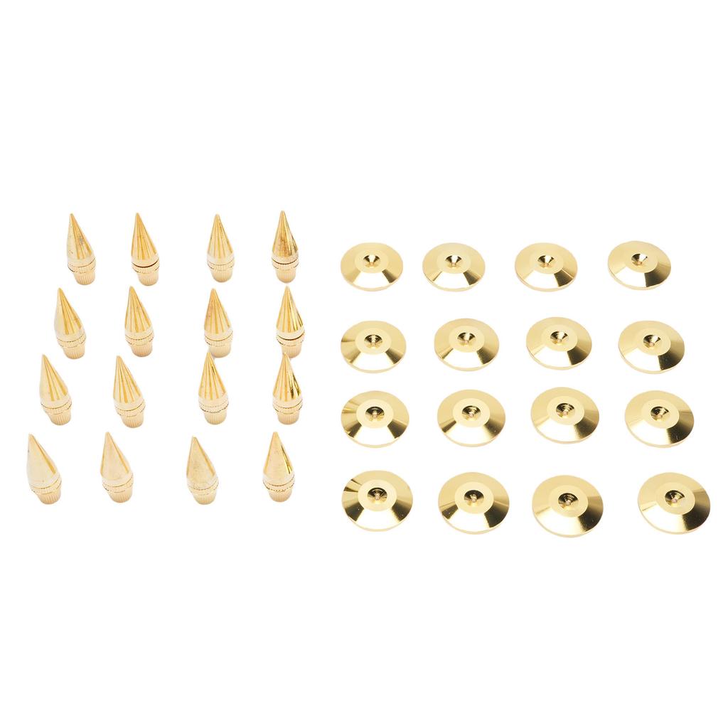 16 Stück Lautsprecher-Spikes Stoßfeste Lautsprecher-Isolations-Spikes Ständer für Subwoofer Verstärker Plattenspieler Recorder CD DVD