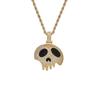 European and American Copper Skull-shaped Pendant Halloween Funny Pendant Couple Copper Inlaid Zircon Necklace