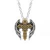 Simple Archangel Cross Necklace Ornaments Nordic Festival Atmosphere Print Accessories
