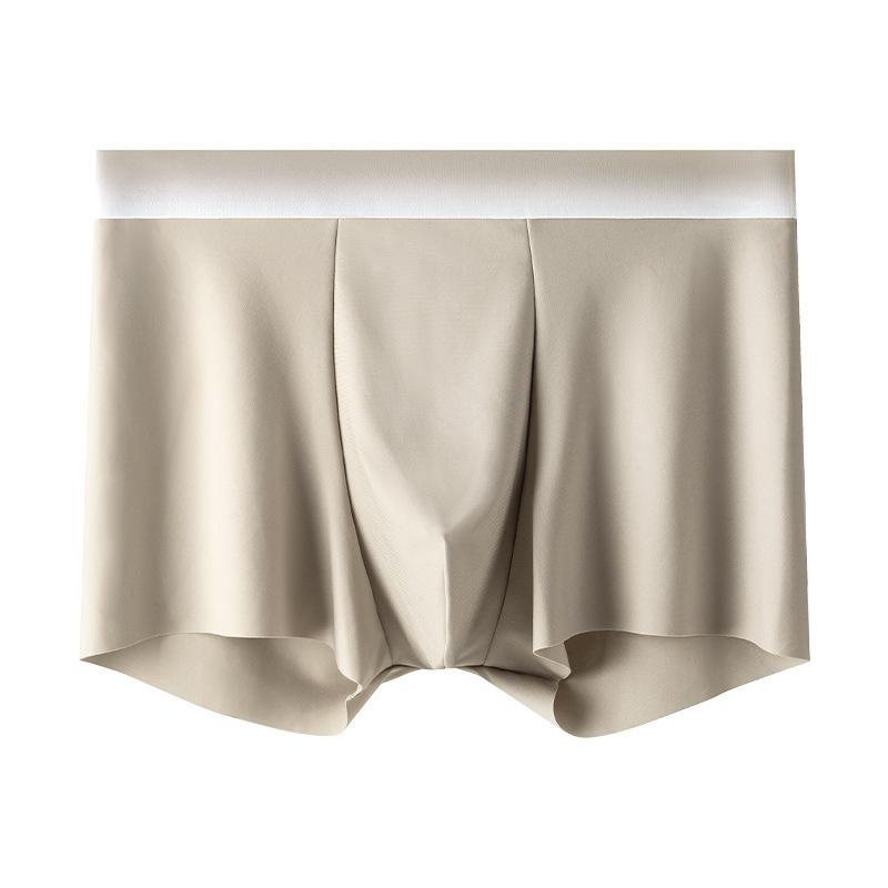 Men's Ice Silk Underwear Men's Flat Corner Pants Cotton Crotch Men's Breathable Four Corner Flat Corner Shorts