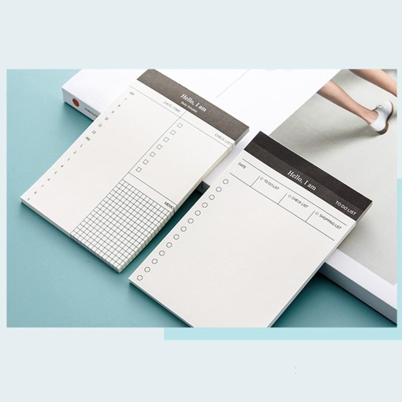 Small Notebook Tearable 50 Sheets Unlined Daily Schedule Planner Notepads Checklist Writing Pad Memopad for Notes Plans