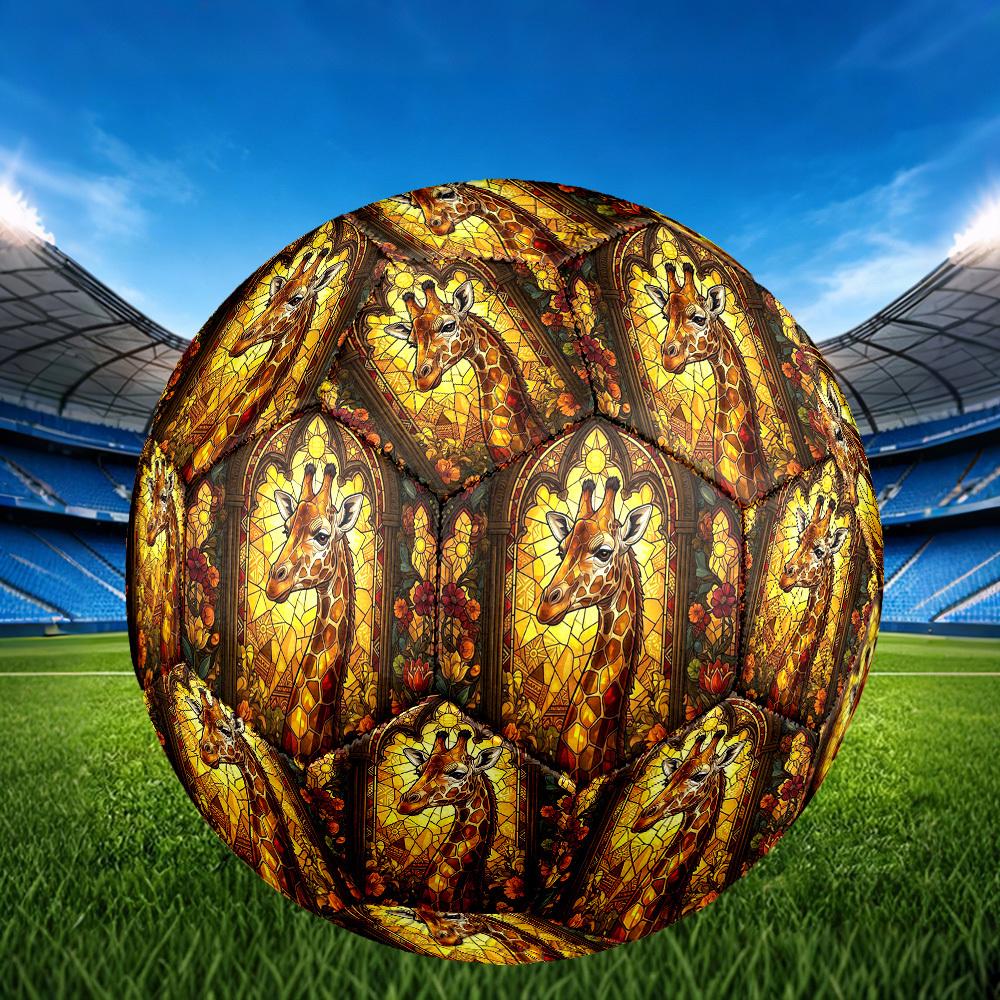 1pc Giraffe Glass Durable Size 5 Soccer Ball Professional Match Training Football Indoor &Outdoor Sports Ball p60178