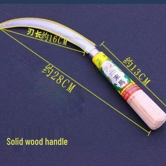 Stainless Steel Serrated Sickle with Fine Teeth for Mowing and Weeding