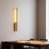 Modern Minimalist LED Wall Lamp - Copper Round Tube for Bedside, Corridor, Living Room, or Entrance
