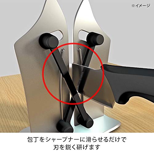 [Official Japanese Product] Bavarian Edge Tabletop Knife Sharpener for Santoku Knives, Fruit Knives, and Sashimi Knives (Includes Japanese Instruction