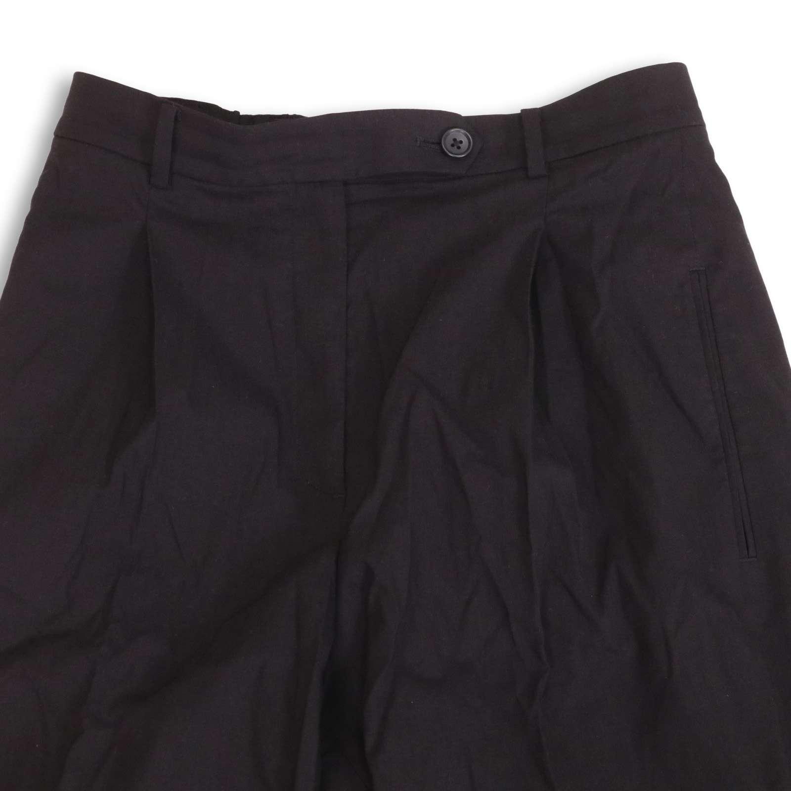 23SS PLST Plaste Spring/Summer High Stretch Linen Mixed Tuck Wide Pants Sz.XL Women s Black Large Size