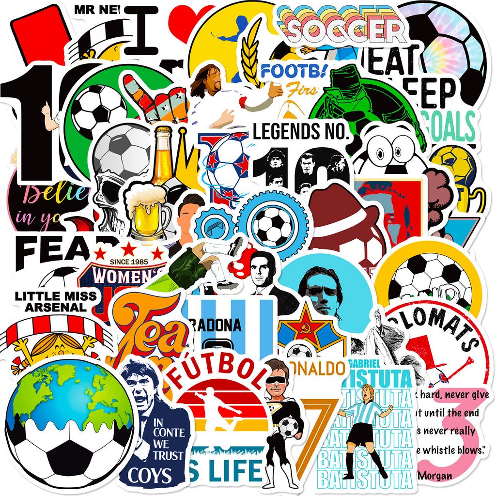 T01040520 Clearance 50 Text Stickers Football Life Stickers Sports Competition Personality Creative Water Cup Notes
