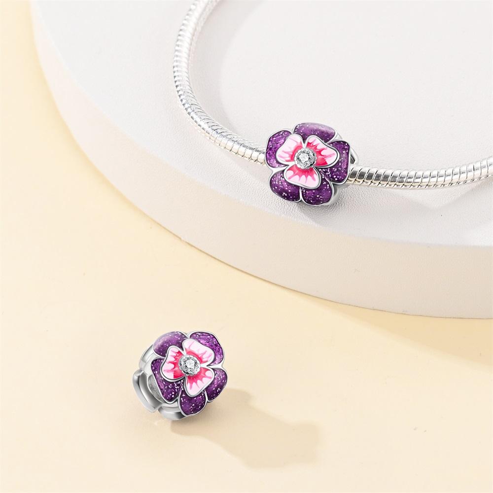 Romantic Copper Blossom Daisy Phalaenopsis Charm Fit Original Bracelet Necklaces Fine Jewelry Diy Charm Accessories
