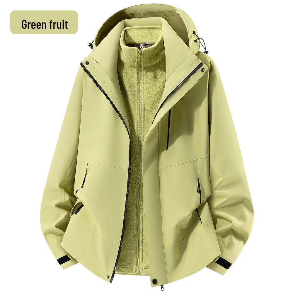 Men's New 2026 Three-in-One Fleece-Lined Detachable Mountaineering Jacket Set