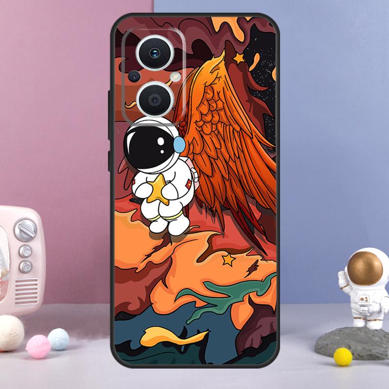 Astronaut Spaceship Funda For OPPO Reno 8 Lite 11F 12F 13F 14F 10 11 12 13 14 Pro OPPO Find X9 X5 X6 X8 Pro Case
