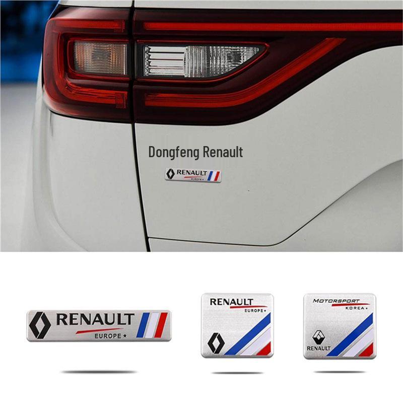 Metal Decorative Car Stickers & Rear Emblems for Renault Koleos, Captur, Fluence.