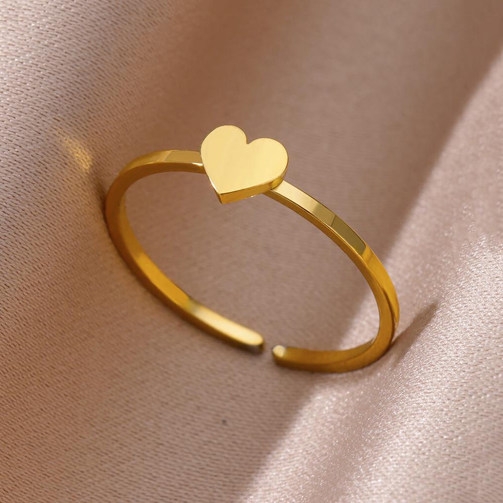 

Кольца из нержавеющей стали для женщин мужчин золотого цвета полое широкое открытое кольцо женское мужское модное свадебное вечернее ювелирное украшение для пальца подарок Open