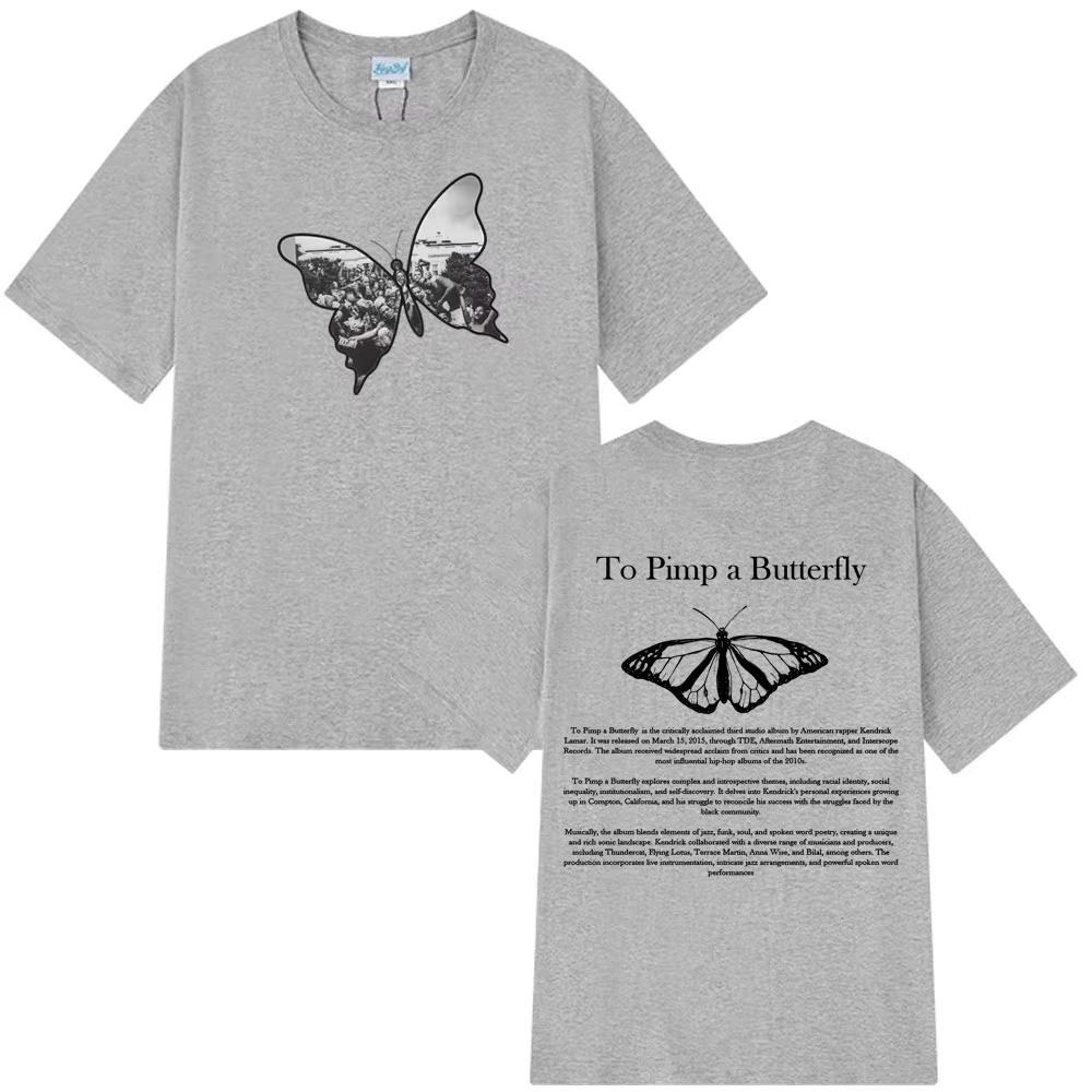 Kendrick Lamar To Pimp A Butterfly T-shirt Harajuku Uomo Donna Moda T-shirt Estive Manica Corta Casual Streetwear