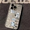 Line Music Cat Is Suitable for Apple 17 Transparent Case 16 All-inclusive Fine Hole iPhone15promax Anti-drop Protective Case.