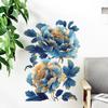 Blue Peony Flower Wall Sticker for Bedroom Living Room Entrance Home Decor Wall Art Self Adhesive Vinyl