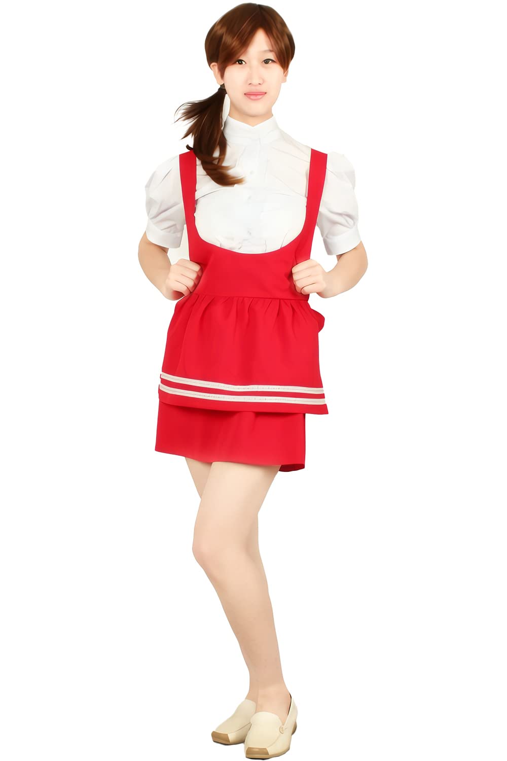 

Anmira Uniform Waitress Maid Clothes Set Cosplay Costume [NOOLOR] (M, Red)