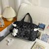 Single-shoulder bag for female college students, polka dot crossbody bag for daily commuting2026New large-capacity travel handba