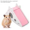 Wooden Hamster House Rest Nest Assembly Climbing Stairs Small Pet Exercise Playing Toy(Pink)