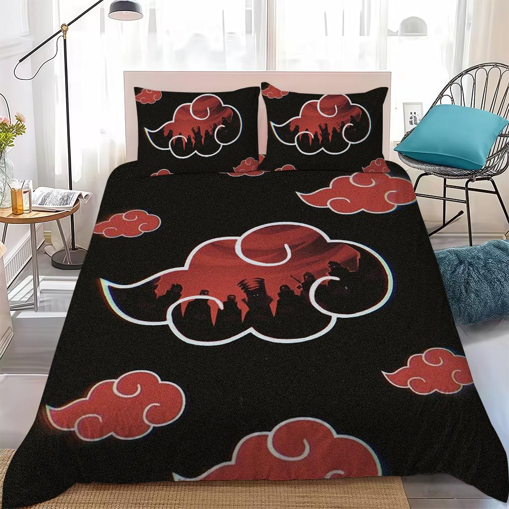 

Logo A-Akatsuki Duvet Cover Set Home Style Bedding Soft Laundry Cotton Bed 3 Piece Set Student Dormitory Gift 135x200cm