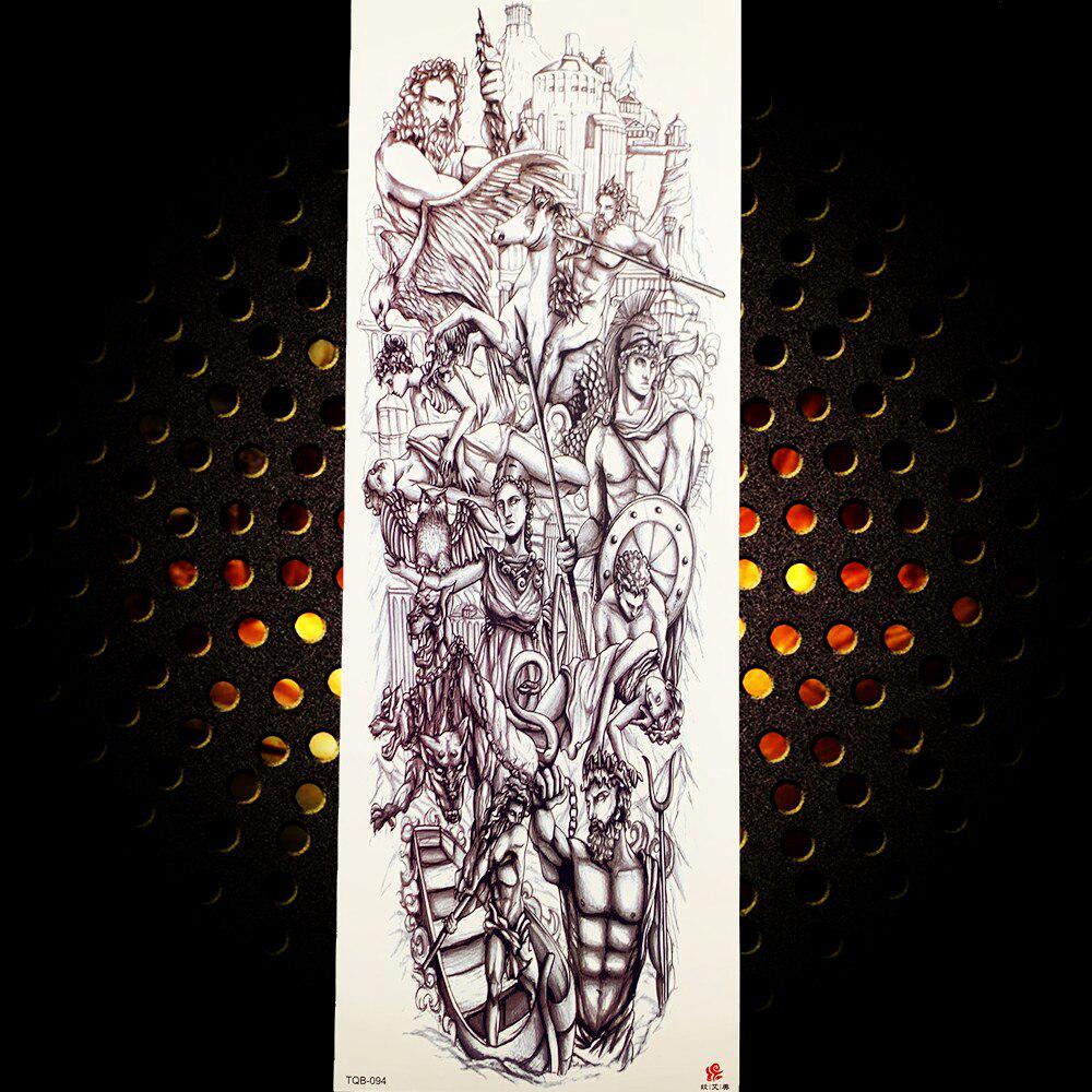 Full Arm Robot Temporary Tattoo Sticker Fake Black Long Maori Totem Tattoos For Men Women Body Art Arm Legs Sleeve Tatoo Sticker For Holiday