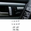Seat Memory Button Switch Sticker For Mercedes-Benz GLK 2009-15 Silver Aluminum