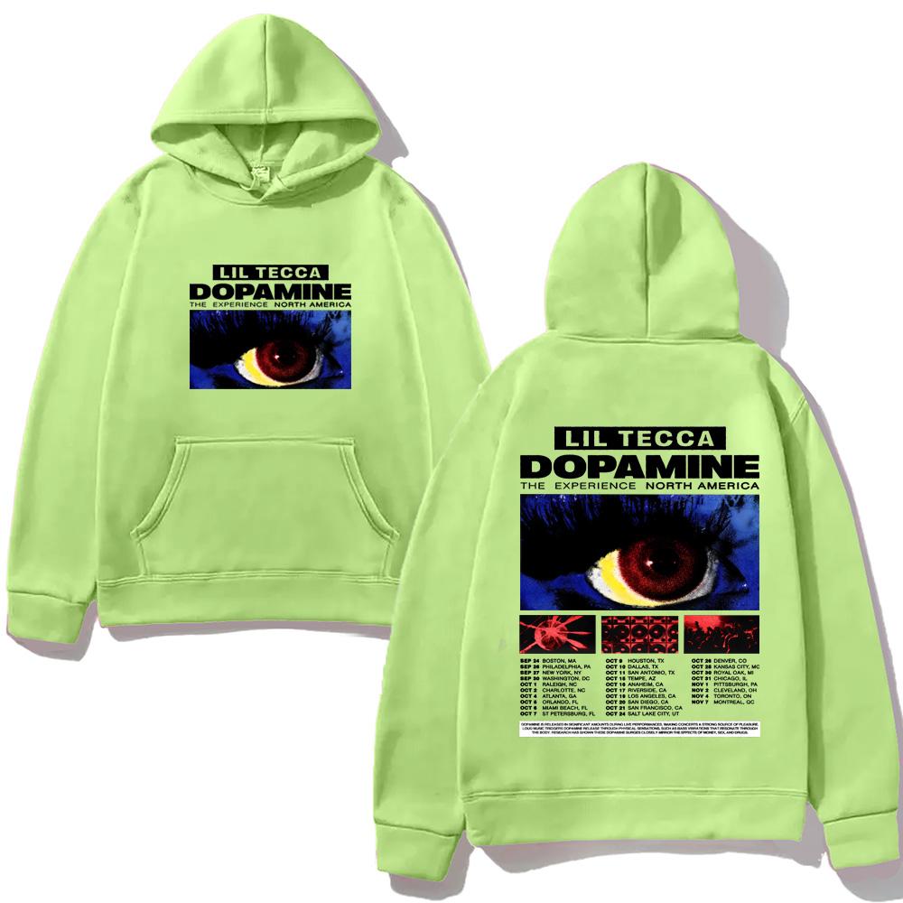 Lil Tecca DOPAMINE Tour2025 Hoodies Graphic Printing Harajuku Kawaii Sweatshirt with Hooded Clothing Sudaderas Cartoon Hoody