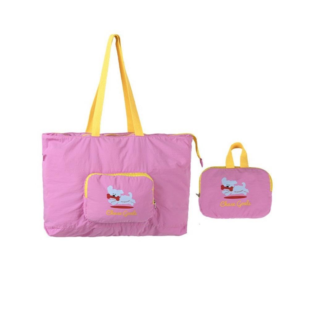 Cartoon Foldable Luggage Storage Bag Foldable Grocery Bag Reusable Shoulder Bag  Single Shoulder
