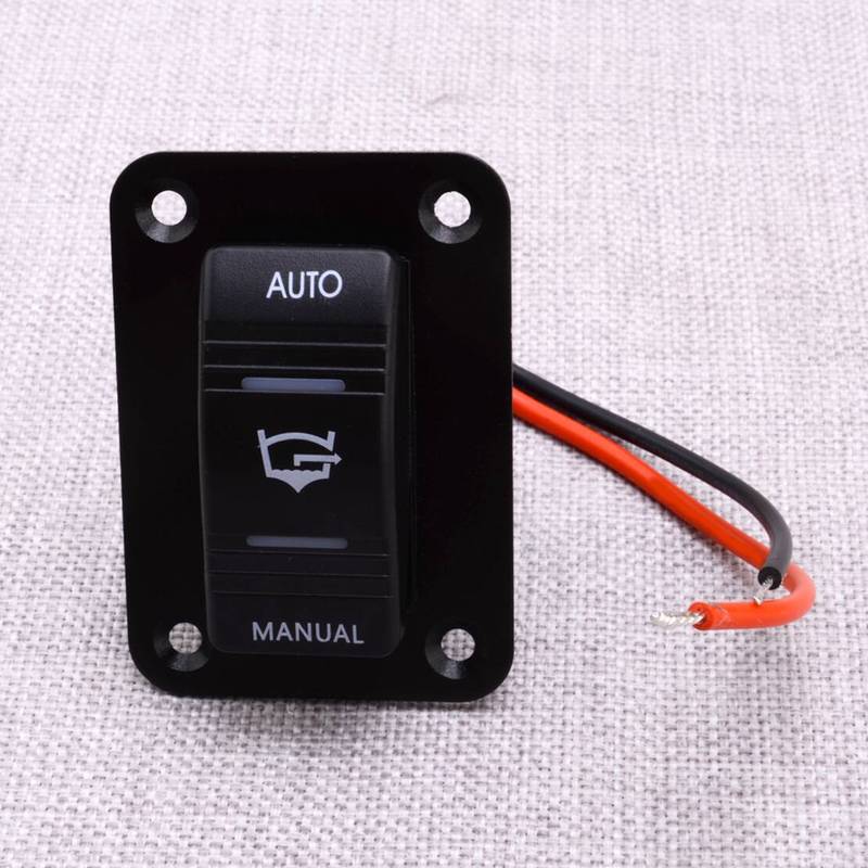 Red LED 3 Way On-Off-On Car Marine Boat Bilge Pump Rocker Switch Panel