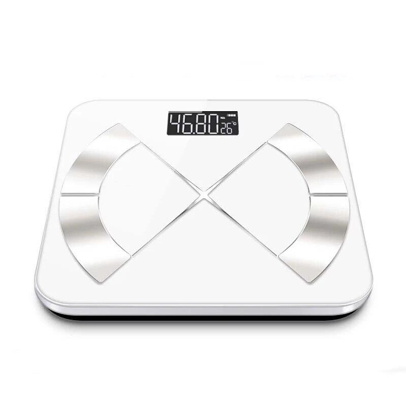 Váha tělesného tuku Chytrá bezdrátová digitální váha do koupelny Analyzátor složení těla s aplikací pro chytré telefony kompatibilní s Bluetooth